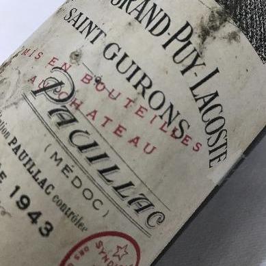 1943 Chateau Grand Puy Lacoste, France (Ullage: Low)